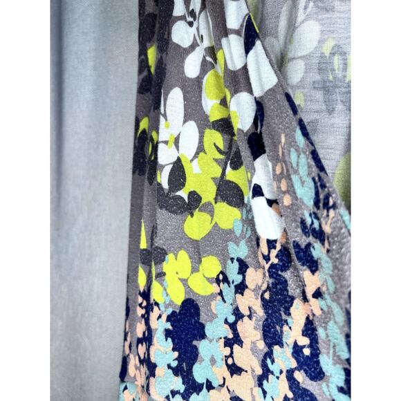 Boden Sleeveless Boho Gray Blue Floral V Neck Stretchy Maxi Dress - Picture 6 of 11